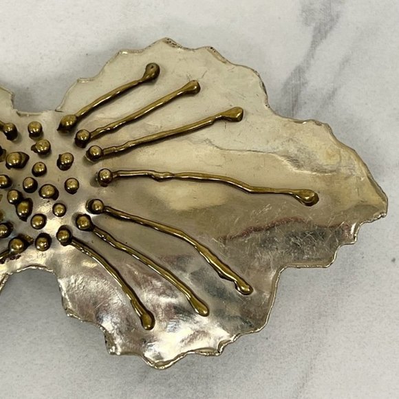 Vintage Gold Floral Belt Buckle - Picture 5 of 8